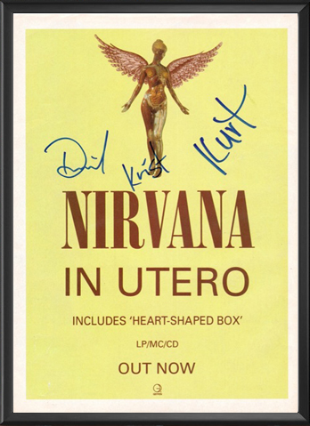 Nirvana - In Utero Signed Music Print